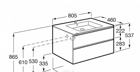 Roca The Gap, Тумба для раковины, 857551806