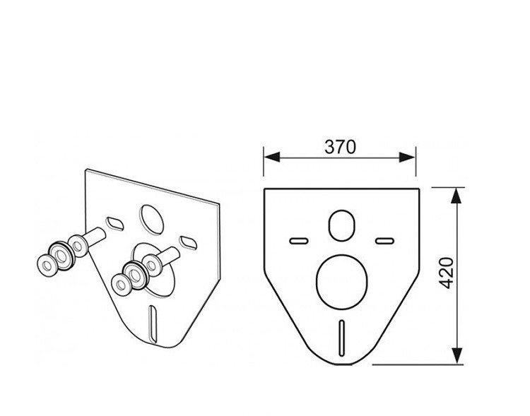 Инсталляция для унитаза - Tece, Base, 16x50x112 см, 9400414 (старый арт. K440407) / 9400414