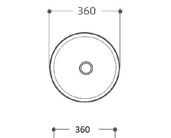 Aquanet Round, Раковина, 361S MB
