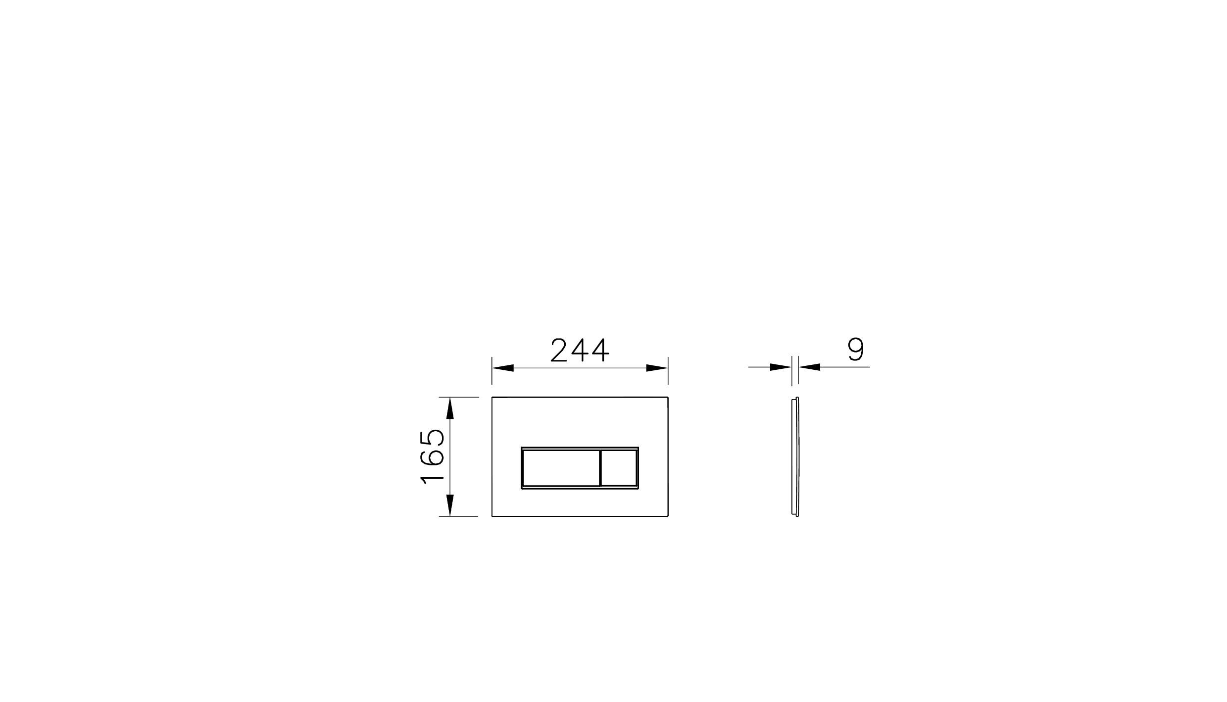 Vitra Zentrum Square, Унитаз подвесной с инсталляцией и кнопкой, 9875B003-7201