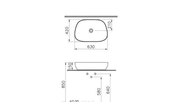 Vitra Outline Recycled, Накладная (чаша), 7993B066-0016