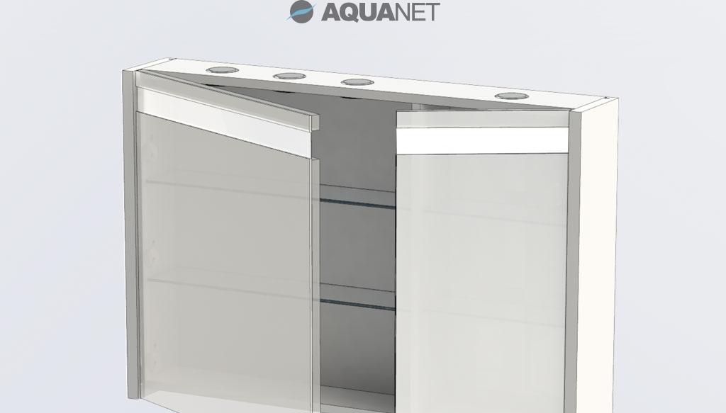 Aquanet Лайн, Шкаф-зеркало, LU-LED010*60-b-Os / KN-LU-LED010*60-b-Os