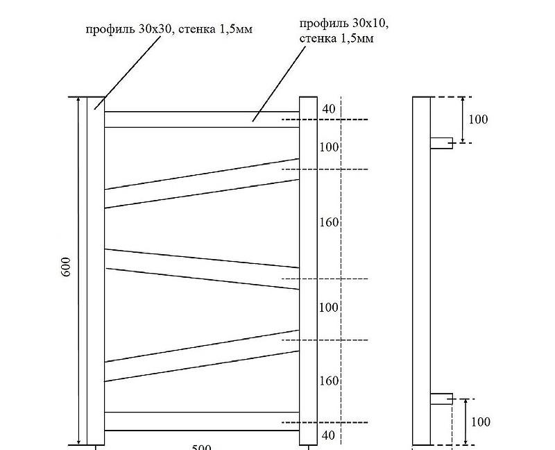 Полотенцесушитель электрический - Point, Феникс, 9x53x66.5 см, PN15156BE