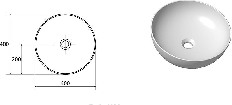 Ravak Uni, Раковина, XJX01140003 / Slim  XJX01140003