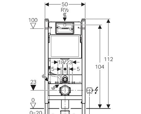 Инсталляция для унитаза - Geberit, Duofix UP 100, 12x50x112 см, 111.153.00.1
