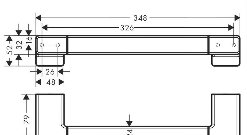 Hansgrohe AddStoris, Поручень, 41744670