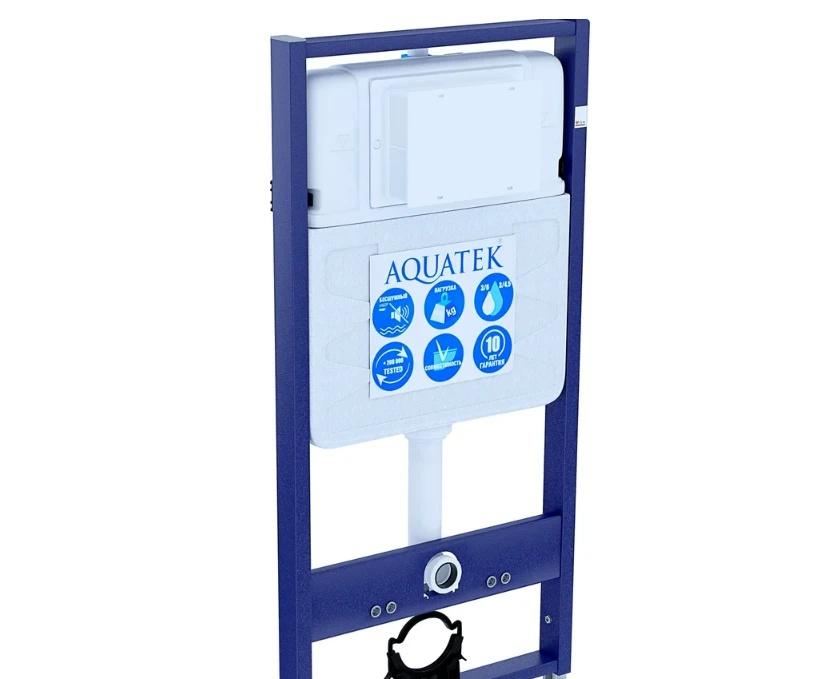 Aquatek Европа, Унитаз подвесной с инсталляцией и кнопкой, Set AQUATEK ЕВРОПА New cm