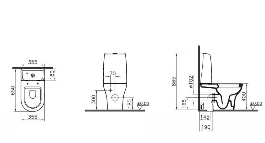 Vitra Zentrum, Унитаз компакт, 9012B003-7202