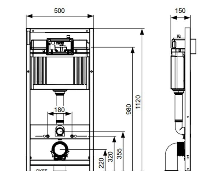 Laufen Pro, Унитаз подвесной с инсталляцией и кнопкой, 8.6996.6.940.041.2