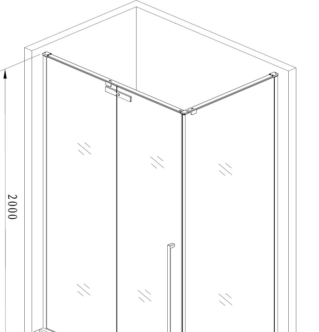 Душевой уголок - Aquanet, Ideal, 89x139x200 см, 00243630 / AE-AXC94MB-S-C