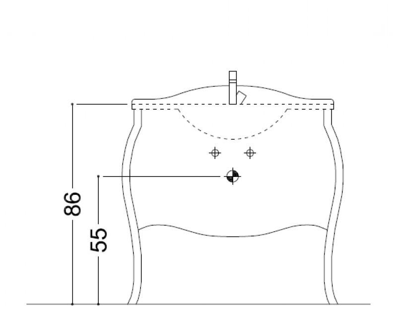 Cezares Tulip, Тумба для раковины, TULIP93.01