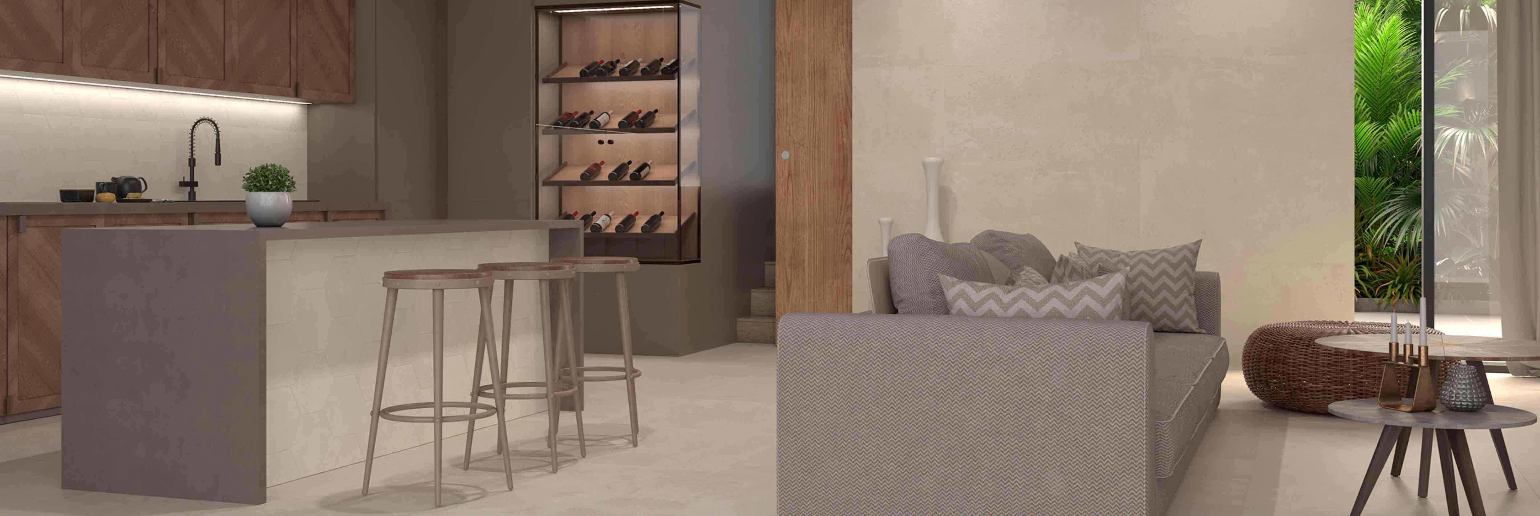 Картинка Dune Zement, Керамогранит, 90x90 см