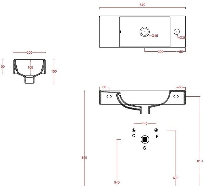 ArtCeram Brick, Раковина, LML002 01 00