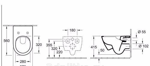 Villeroy&Boch Subway 2.0, Унитаз подвесной, 5614A101 / 00138241