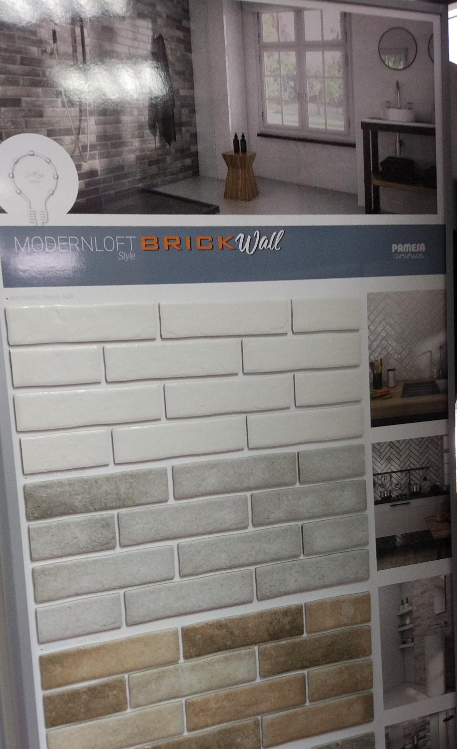 Pamesa Brickwall, Настенная плитка, 7x28 см