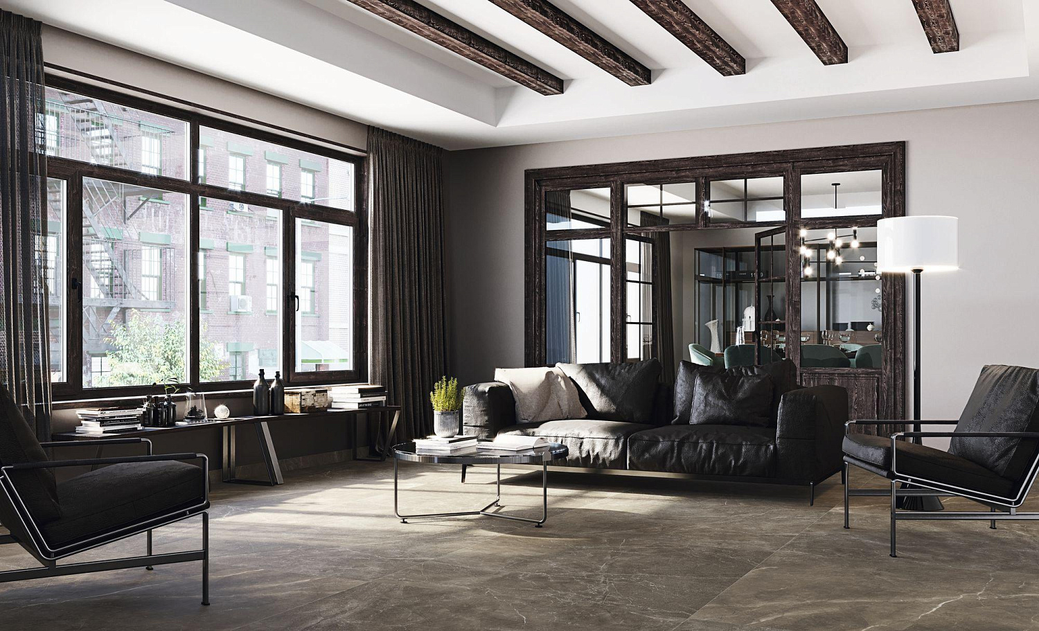 Atlas Marvel Travertine, Керамогранит, 120x120 см