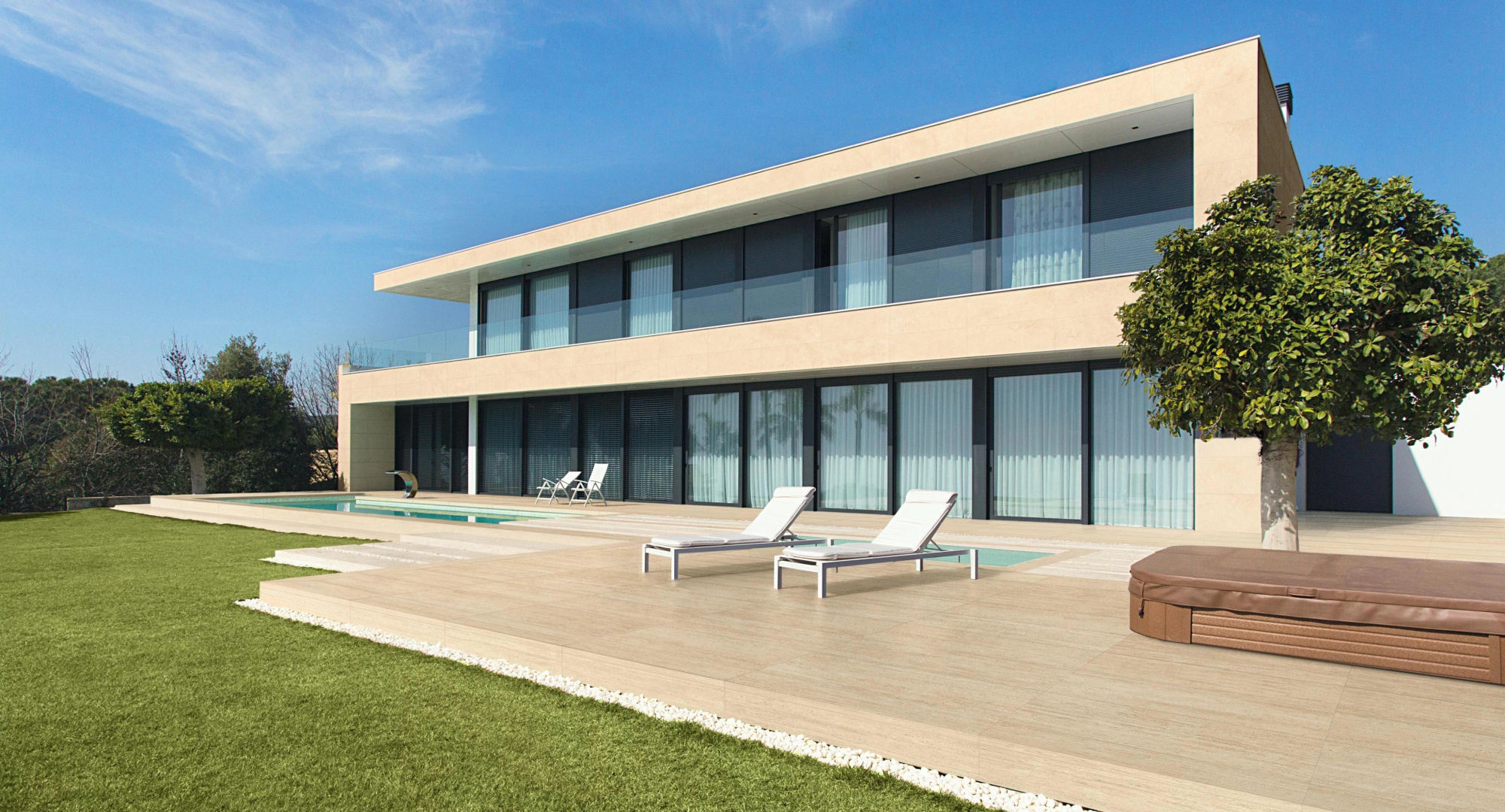 Картинка Atlas Marvel Travertine, Керамогранит, 60x120 см