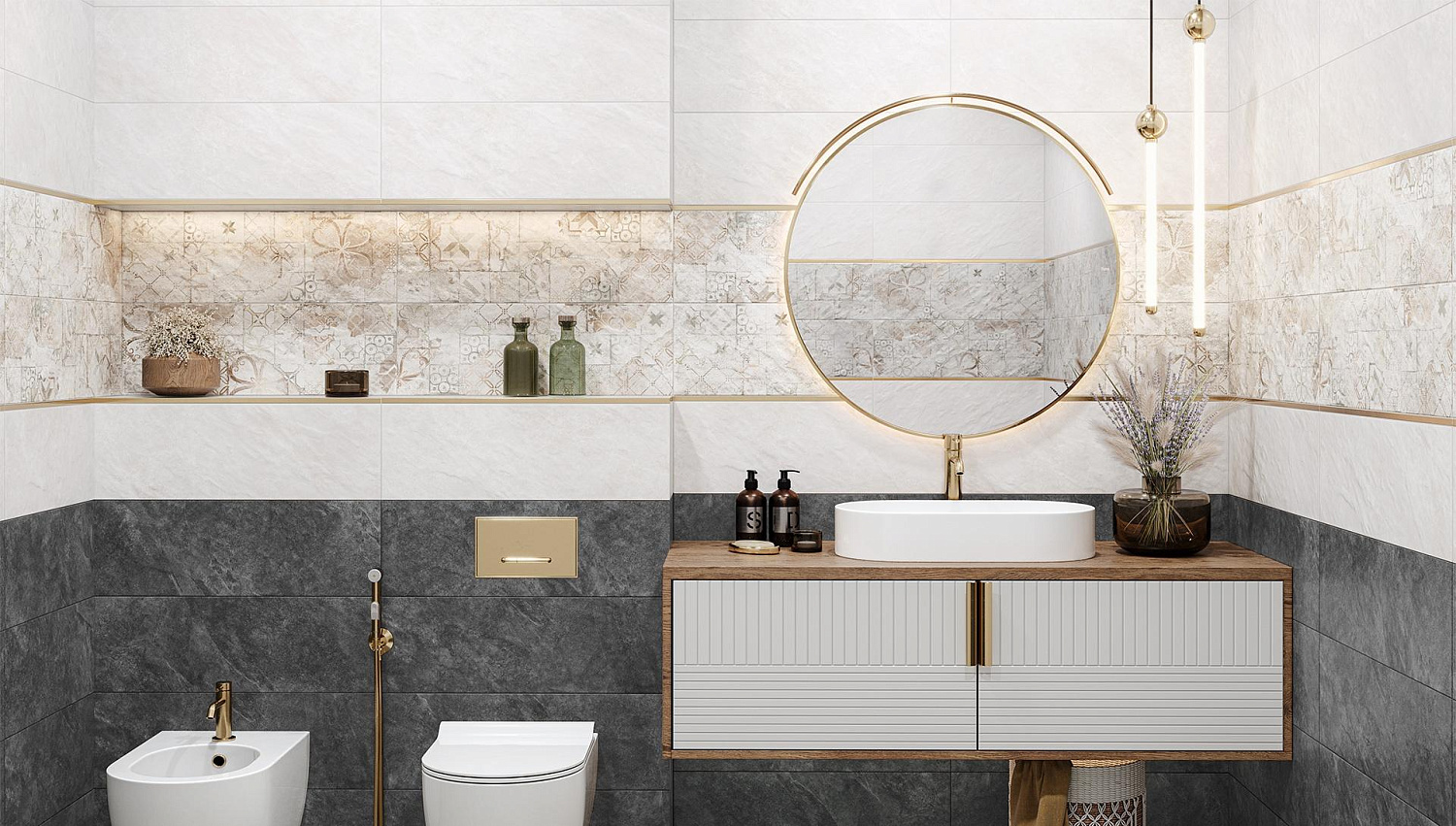 Delacora Kreo, Настенная плитка, 24.6x74 см