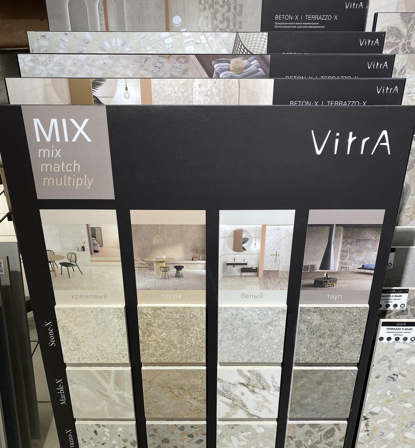 Vitra Terrazzo-X, Керамогранит, 60x120 см