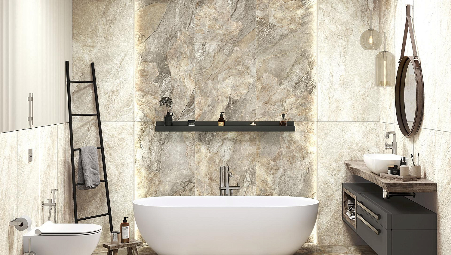 Delacora Slate, Керамогранит, 60x120 см