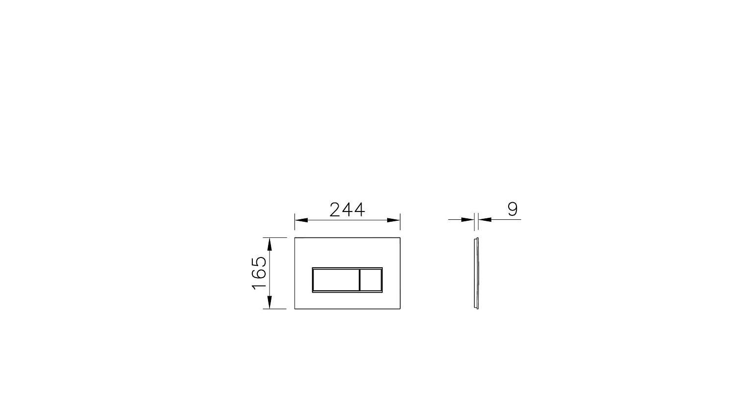 Vitra Zentrum Square, Унитаз подвесной с инсталляцией и кнопкой, 9875B003-7201