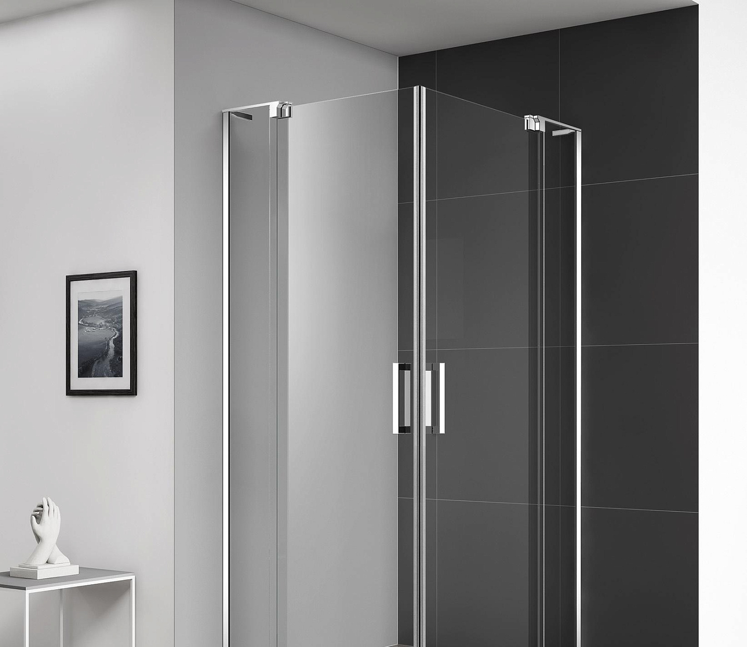 Душевой уголок - Cezares, Slider AH 2, 80x100x195 см, SLIDER-AH-2-80/90-100/110-C-Cr