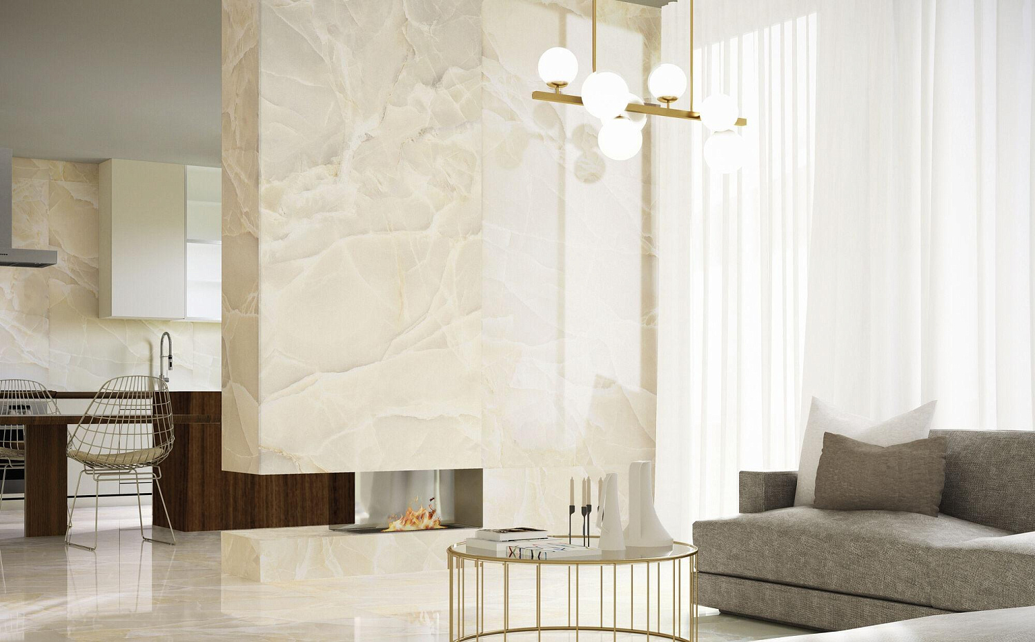 Baldocer Onyx, Керамогранит, 120x260 см