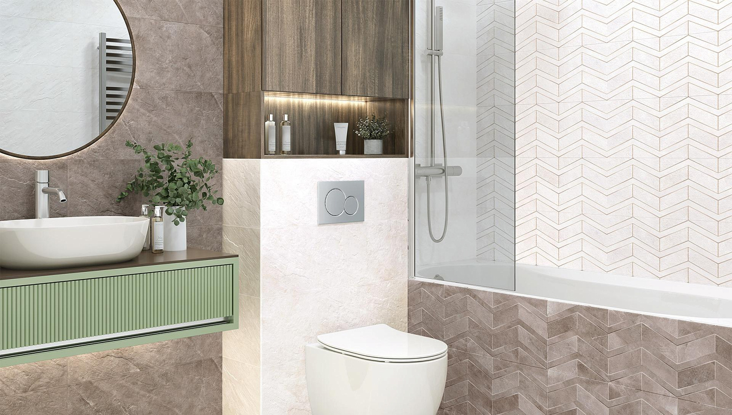 Delacora Evan, Настенная плитка, 24.6x74 см